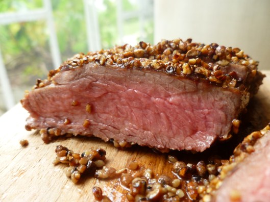 steak au poive and all steps brandy cream sauce 035