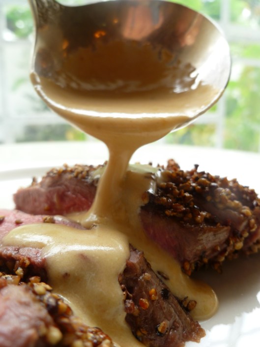 steak au poive and all steps brandy cream sauce 055