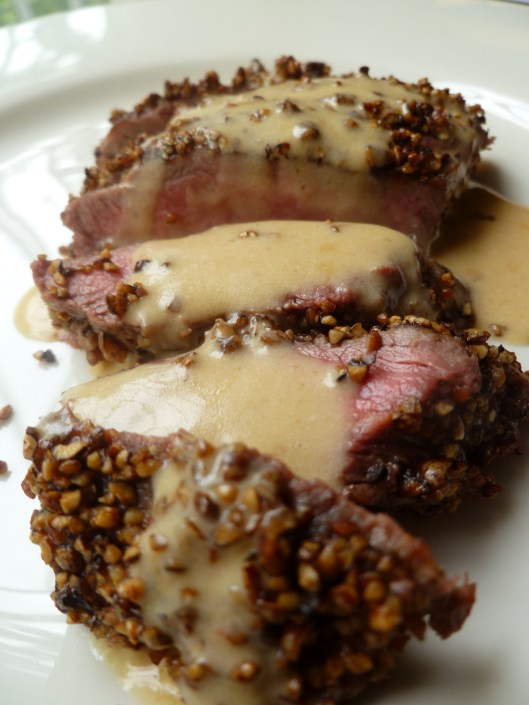 steak au poive and all steps brandy cream sauce 060