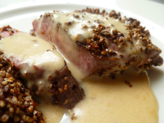steak au poive and all steps brandy cream sauce 062