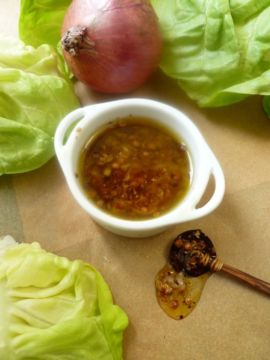 pear pancetta salad vinaigrette and finished 011