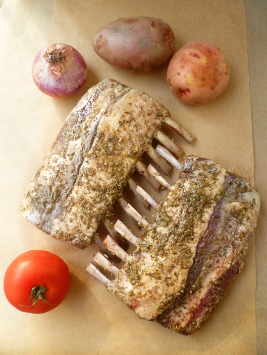 roasted shallot fig salad step rack of lamb 005