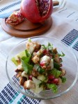 romaineapplecucumberitalianparsley salad with pomegranate seeds 021