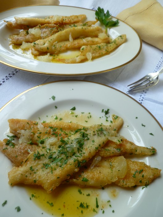 strawhaymushroomprosciuttopasta sole eith lemon butter sauce 053