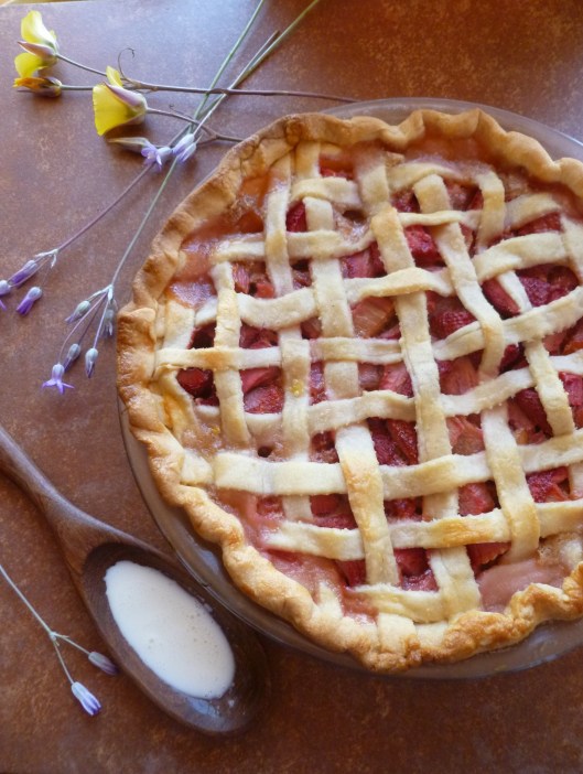 whole milk and strawberryrhubarbpie all 009
