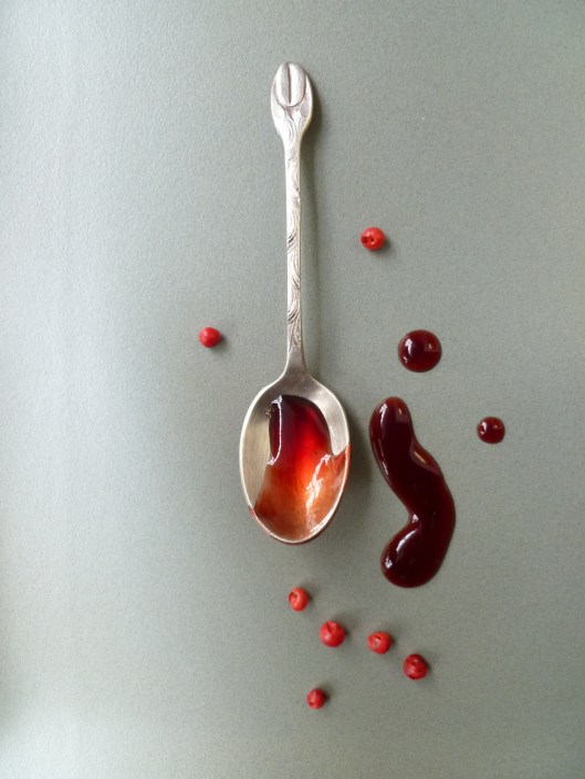 Braesola with mango caramelized wine baies roses last touch 015