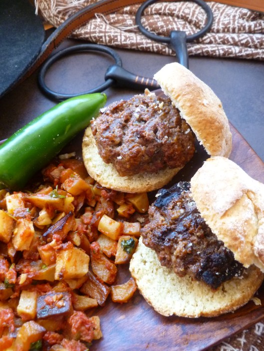 bravas potatos and buffalo burgersangelbiscuits finished 020