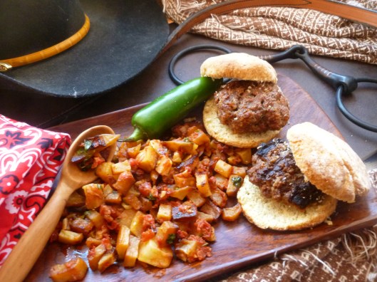 bravas potatos and buffalo burgersangelbiscuits finished 030